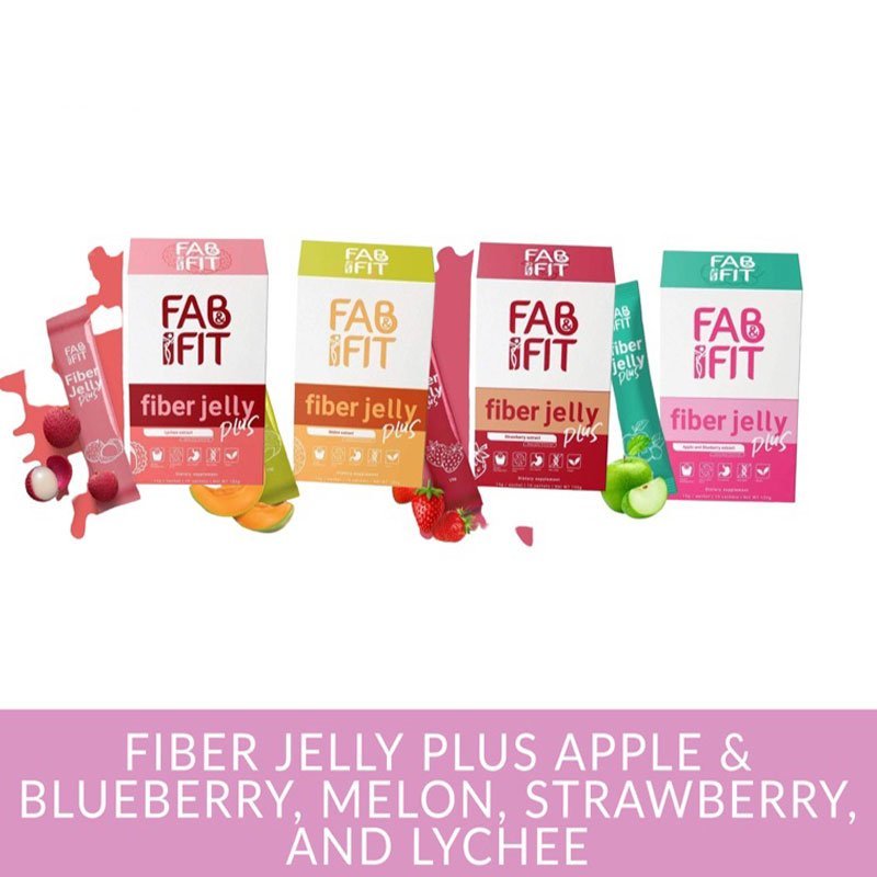 FAB & FIT – Slimming Fiber Jelly Plus (Lychee,Melon,Strawberry,Apple&Blueberry)