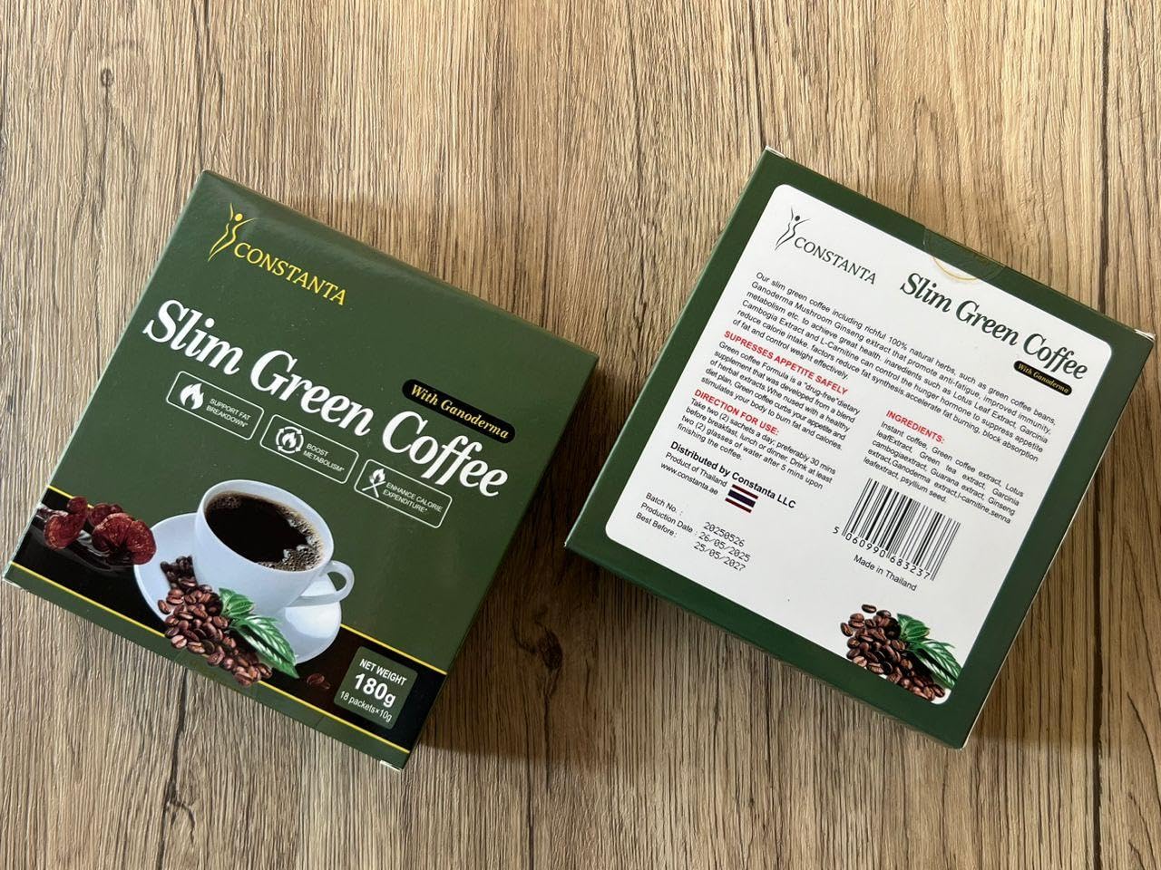 Constanta Slim Green Coffee with Ganoderma 10g x18 packets