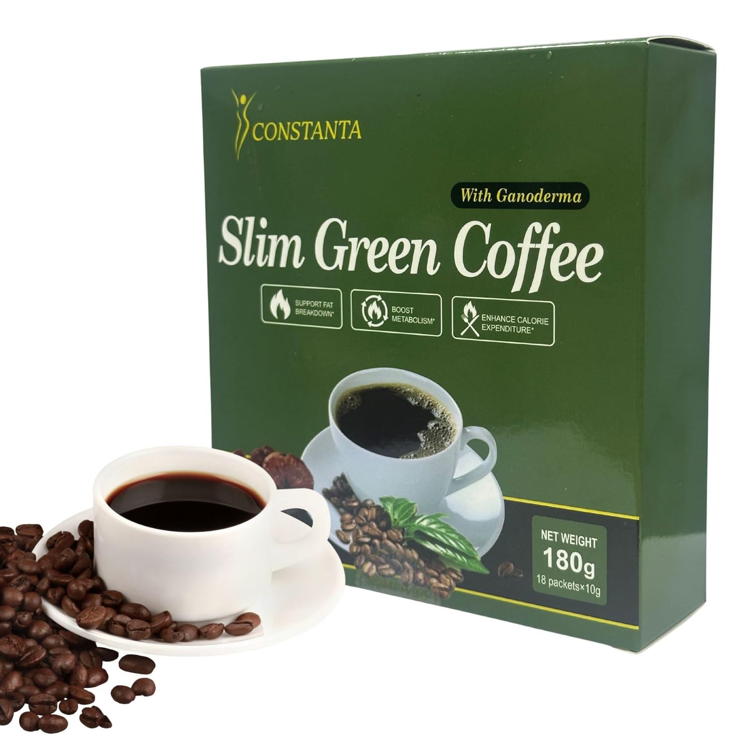 Constanta Slim Green Coffee with Ganoderma 10g x18 packets