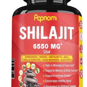 71uqFOGhZuL._AC_SL1500_ Shilajit Extract Capsules equivalent to 6550mg & Ashwagandha, Ginseng, Saw Palmetto, Maca, Tribulus, Chaga, Pepper | Trace Minerals Fulvic Acid|Immune Support, Brain Boost Supplement, 3 Months Supply