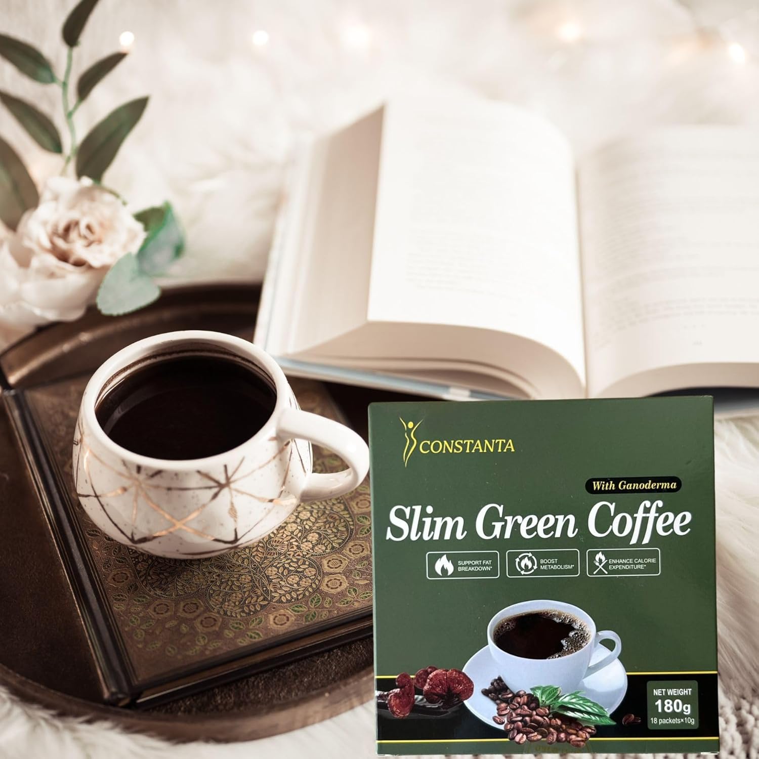 Constanta Slim Green Coffee with Ganoderma 10g x18 packets