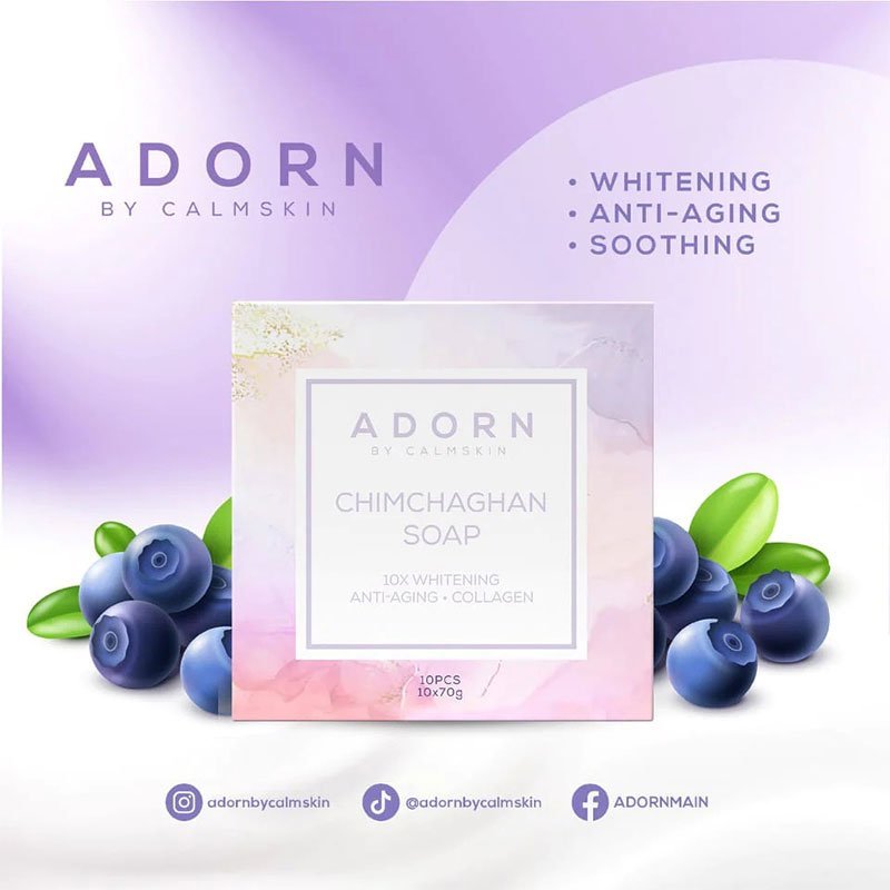 Adorn-Chimchaghan-Soap.jpg Adorn By CalmSkin Chimchaghan Soap 70g with 10X Whitening, Anti-Aging & Collagen