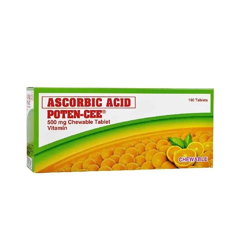 Ascorbic Acid Poten-CEE Chewable 500mg Tablet (20 &100 Tab)