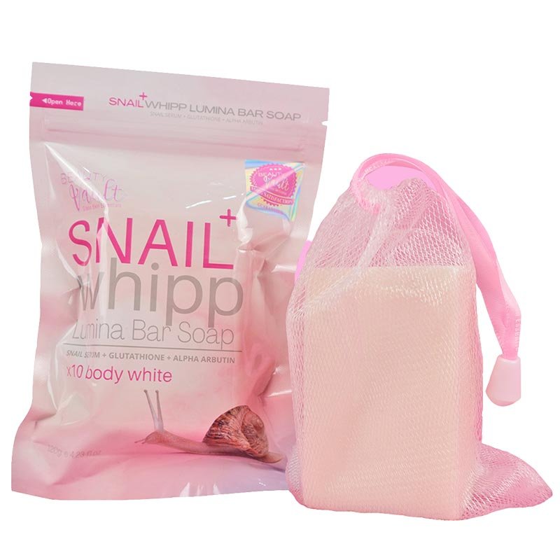 Bar-Soap.jpg Beauty Vault Glass Skin Essentials Snail Whipp Lumina Bar Soap X10 Body White
