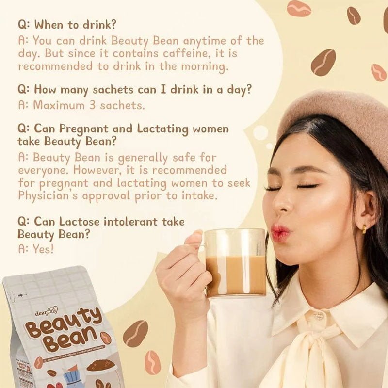 Dear Face Beauty Bean Premium Korean Mocha Coffee (10 sachets x 18g) Dietary Supplement