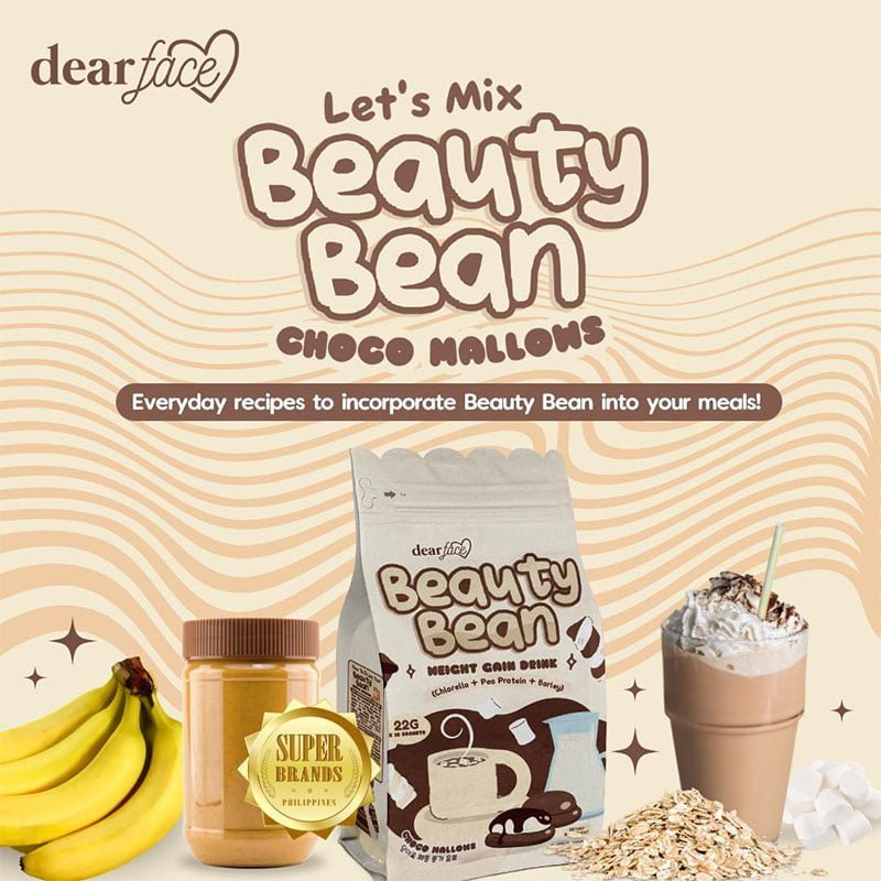 Beauty-Bean-Choco-Mallows-1.jpg Dear Face Beauty Bean Choco Mallows Weight Gain Drink (10 sachets x 22g) Dietary Supplement