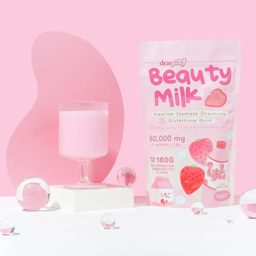 Dear Face Beauty Milk Premium Japanese Strawberry Glutathione Drink