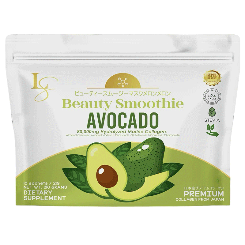 Beauty-Smoothie.gif Luxe Slim Beauty Smoothie Avocado 80,000mg Hydrolyzed Marine Collagen