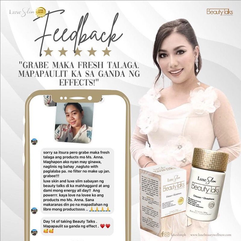 Beauty-Talks-1.jpg Luxe Slim Beauty Talks Skin & Body Supplements Chitosan + Glutathione 700mg 60 Caps