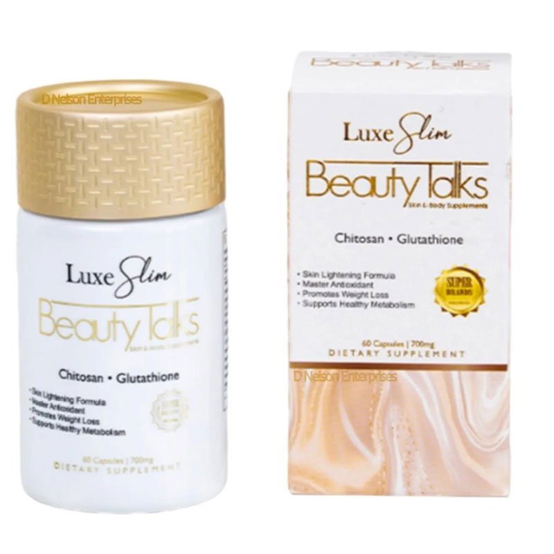 Beauty-Talks-2.jpg Luxe Slim Beauty Talks Skin & Body Supplements Chitosan + Glutathione 700mg 60 Caps