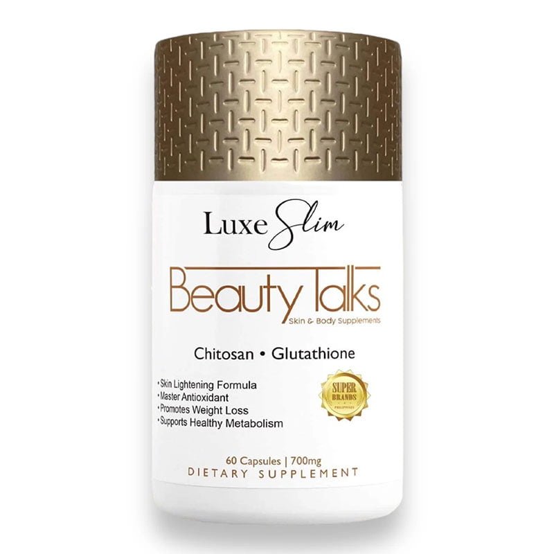 Luxe Slim Beauty Talks Skin & Body Supplements Chitosan + Glutathione 700mg 60 Caps