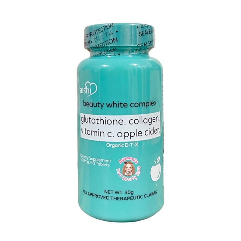 Aishi Beauty White Complex (Slimming & Whitening Apple Cider Supplement) 60 Tablets