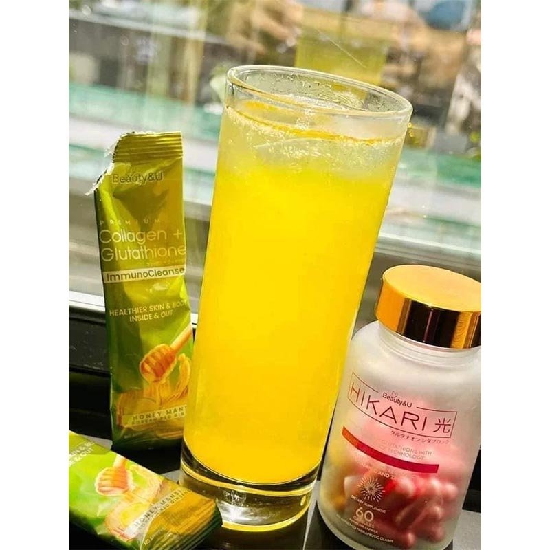 BeautyU-6.jpg Beauty&U Premium Collagen + Glutathione ImmunoCleanse 14 x 20g