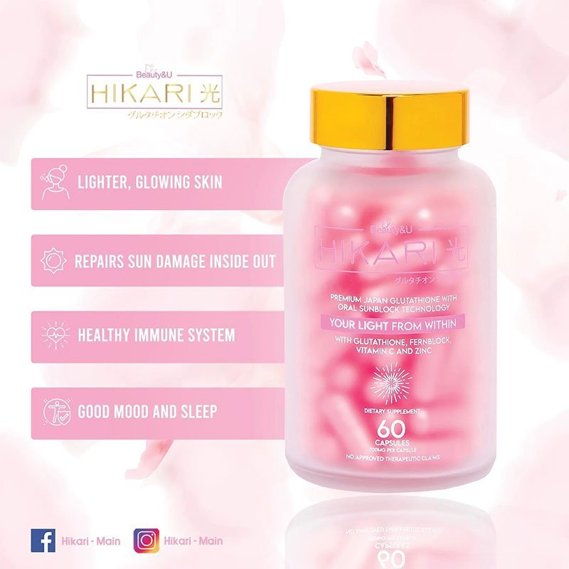 Beauty&U Hikari Ultra Premium Japan Glutathione With Oral Sunblock And Photoprotection Technology
