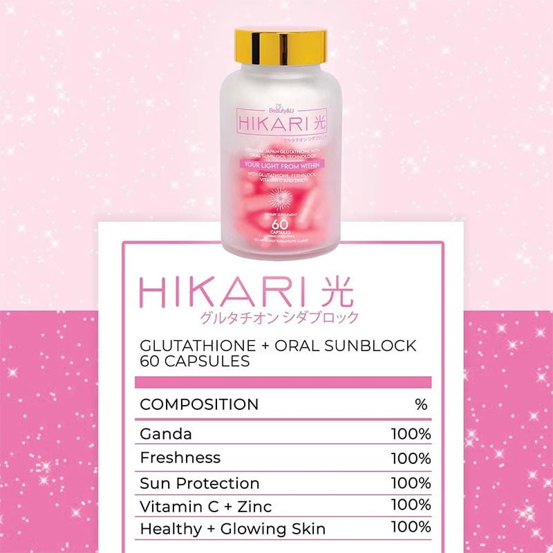 Beauty&U Hikari Ultra Premium Japan Glutathione With Oral Sunblock And Photoprotection Technology