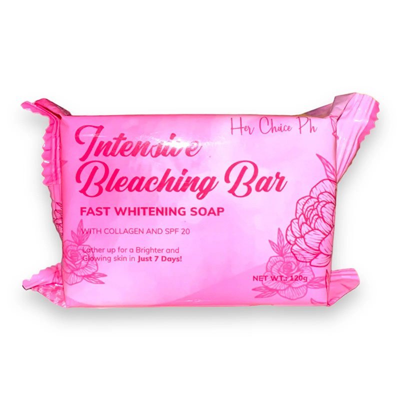 Her Choice Ph Intensive Bleaching Bar Fast Whitening Soap with Collagen and SPF20 120g