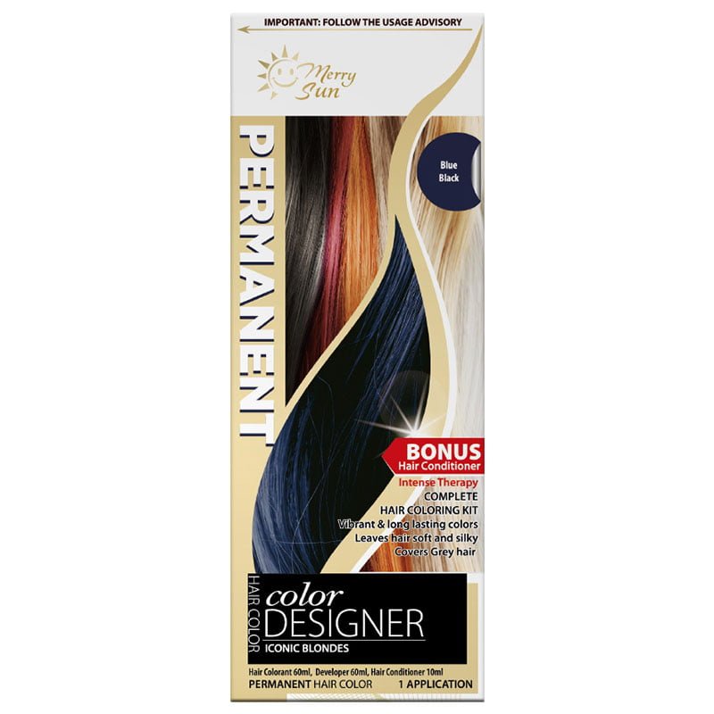 Blue-Black.jpg Merry Sun Permanent Hair Coloring Kit Blue Black By Merrysun Corporation