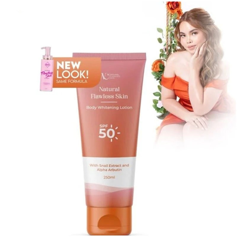 Body-Whitening-Lotion-1.jpg W&C Natural Flawless Skin Body Whitening Lotion SPF50 with Snail Extract & Alpha Arbutin 250ml