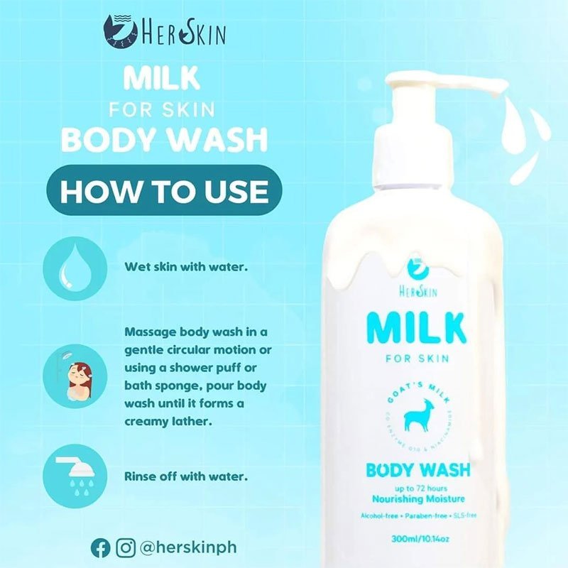 HerSkin Milk For Skin Body Wash 300ml