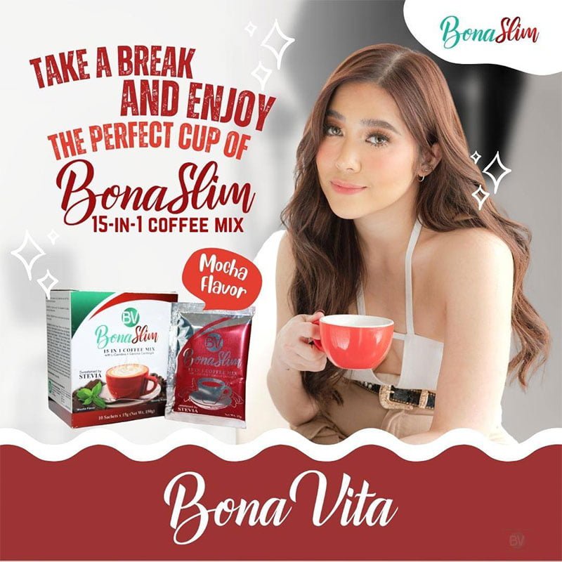 Bona-Slim-1.jpg BONA SLIM 15 in 1 Coffee Mix with L-Carnitine + Garcinia Cambogia Mocha Flavor