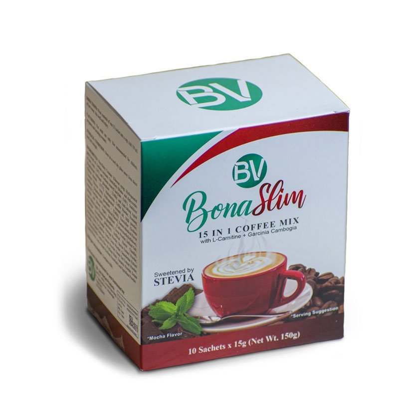 Bona-Slim.jpg BONA SLIM 15 in 1 Coffee Mix with L-Carnitine + Garcinia Cambogia Mocha Flavor