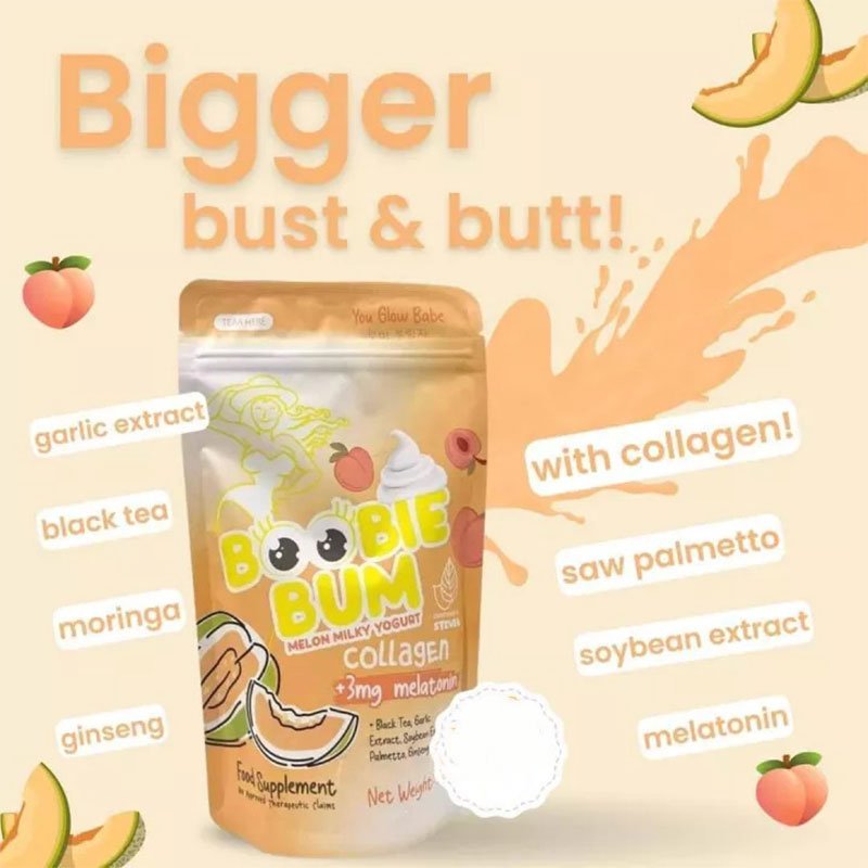 You Glow Babe Boobie Bum Melon Milky Yogurt Collagen +3mg Melatonin for Bigger Boobie and Bum