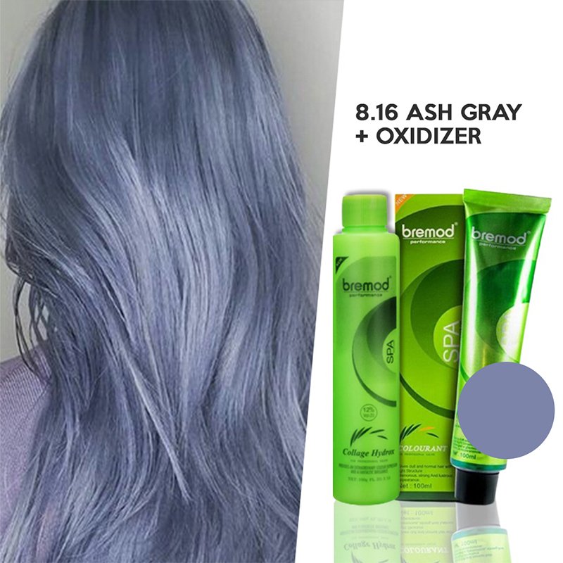 Bremod Performance 8.16 Ash Grey Hair Color with Oxidizer