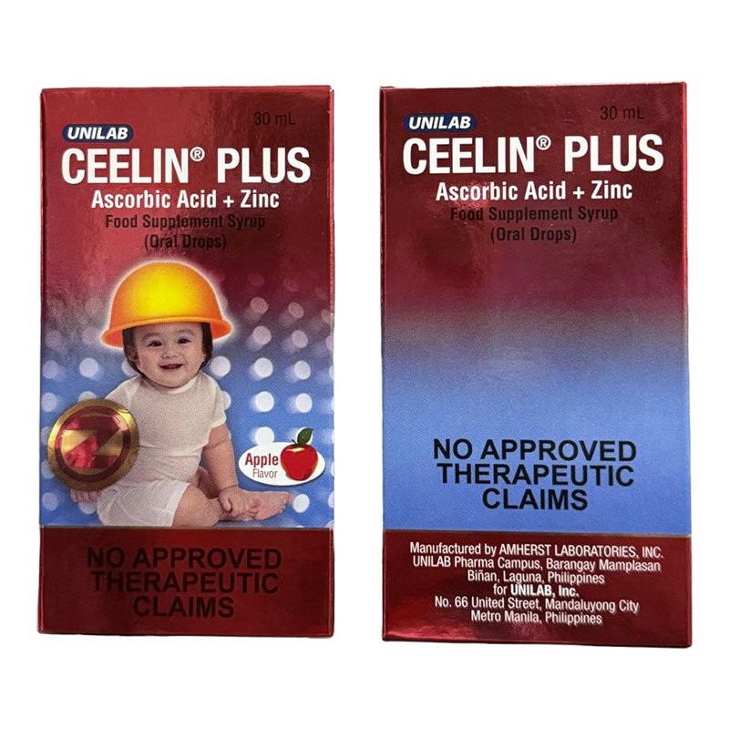 Ceelin-Plus-Ascorbic-Acid.jpg UNILAB Ceelin Plus Ascorbic Acid + Zinc Oral Drops Syrup 30ml