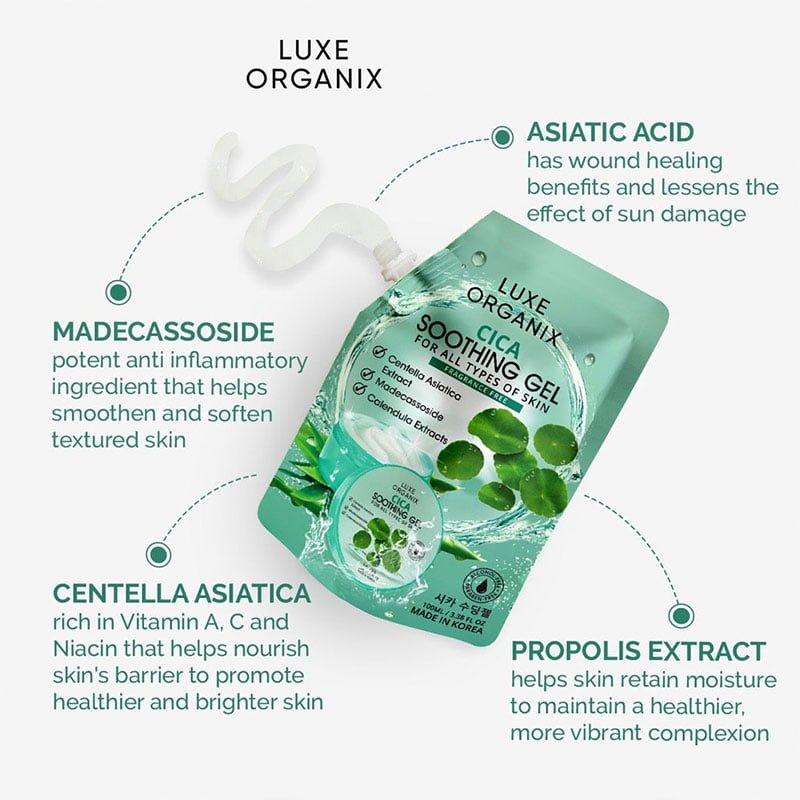 Cica-3.jpg Luxe Organix Cica Soothing Gel 100ml Made in Korea