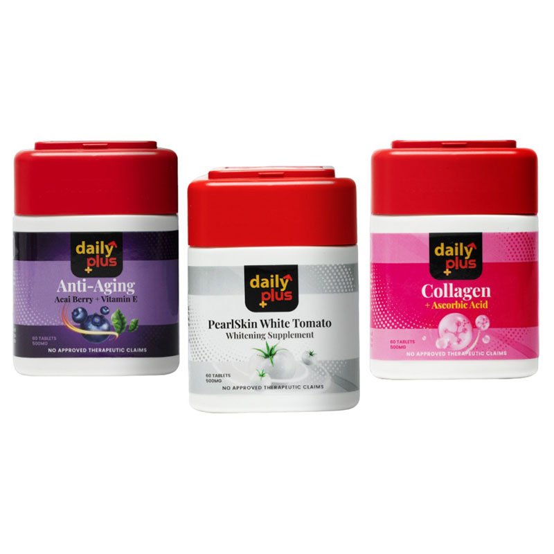 Daily Plus Whitening, Anti-Aging & Collagen 500mg 60 Capsule