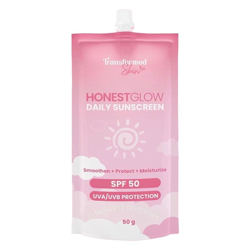 Daily-Sunscreen.jpg Transformed Skin Honest Glow Daily Sunscreen SPF50 UVA/UVB Protection 50g