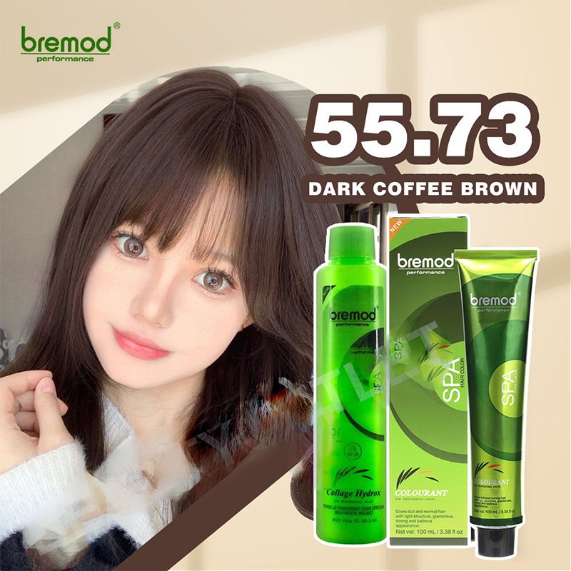 Dark-Coffee-Brown.jpg Bremod Performance 55.73 Dark Coffee Brown Hair Color with Oxidizer