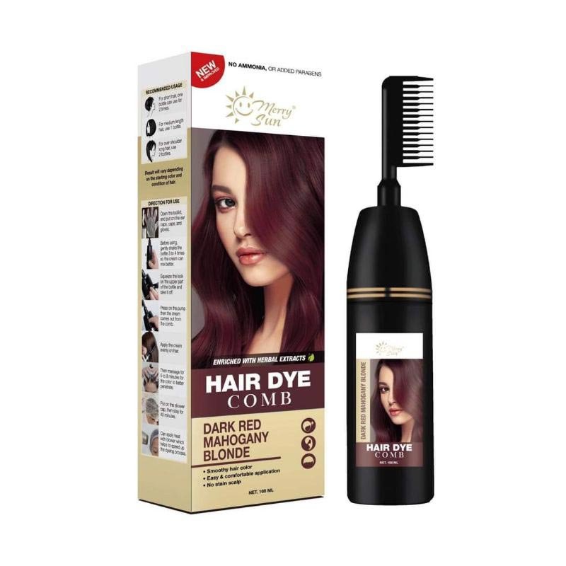Dark-Red-Mahogany-Blonde.jpg Merry Sun Permanent Hair Dye Comb Dark Red Mahogany Blonde By Merrysun Corporation