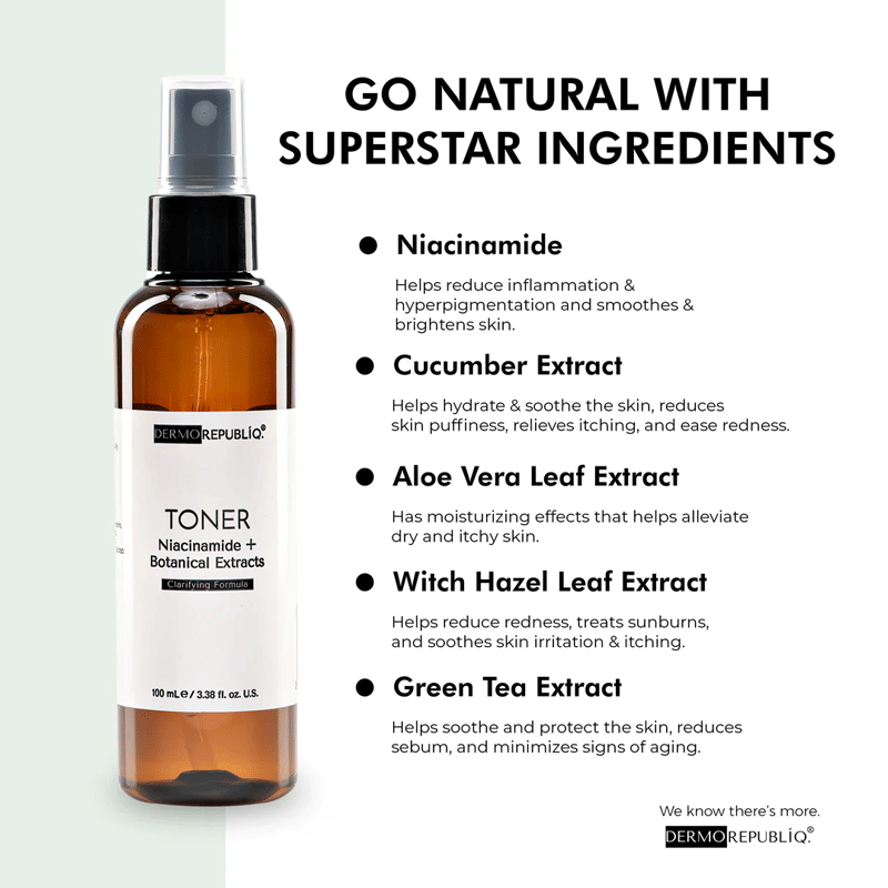 Dermorepubliq Clarifying Formula Toner Niacinamide + Botanical Extracts 100ml