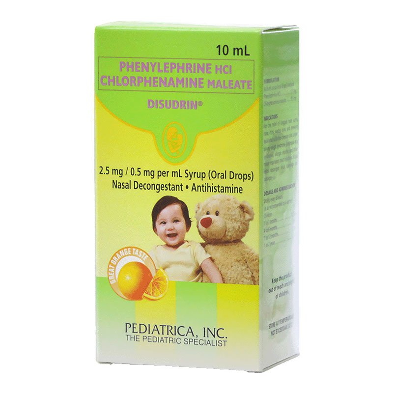 Disudrin.jpg UNILAB Disudrin Phenylephrine HCI + Chlorphenamine Maleate