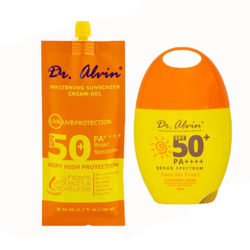 Dr. Alvin Whitening Sunscreen Gel-Cream Spf 50 PA++++ 50ml