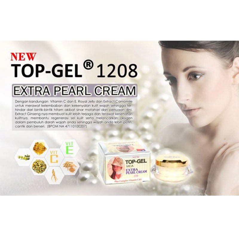 Extra-Pearl-Cream-16g-1.jpg MCA Top-Gel Extra Pearl Cream With Ginseng Extract and Complex Vitamin C and E 16g