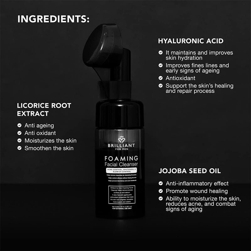 Brilliant Skin Essentials For Men Foaming Facial Cleanser