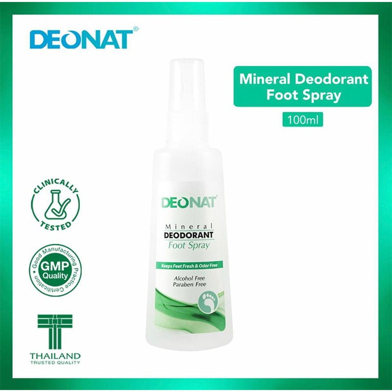 Deonat Mineral Deodorant Foot Spray 100ml Product of Thailand