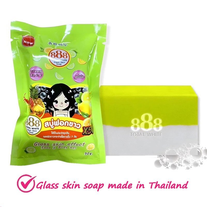 Glass-Skin-Soap.jpg 888 Total White Glass Skin Soap 70g Product of Thailand