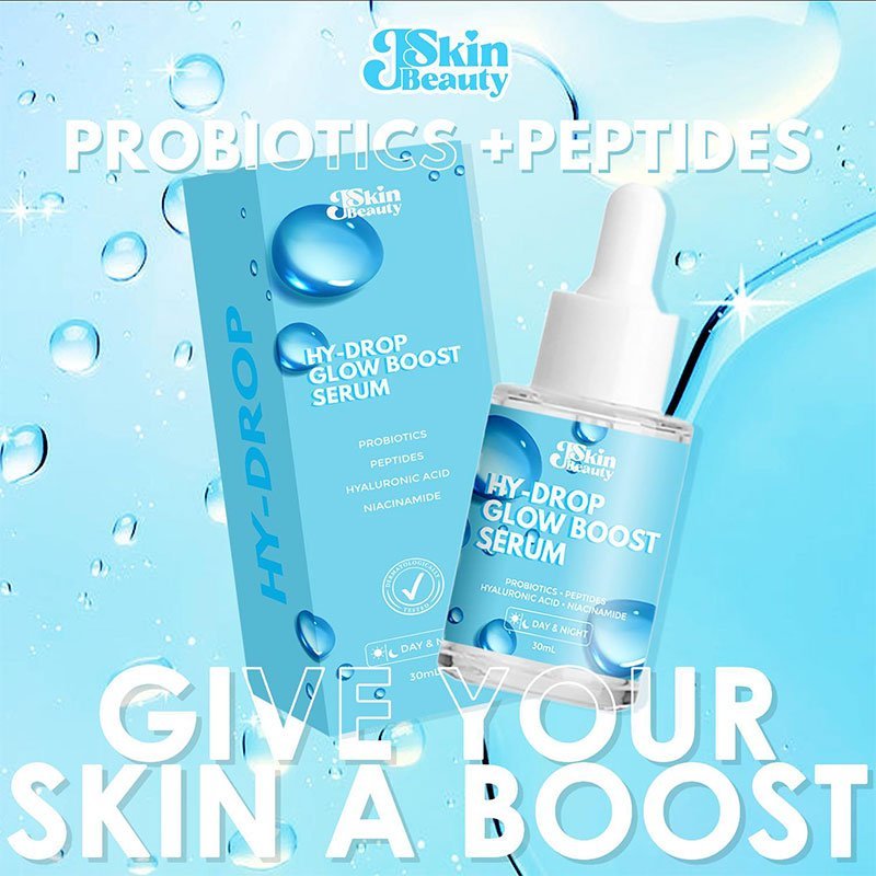 JSkin Beauty Hy-Drop Glow Boost Serum Probiotics & Peptides 30ml