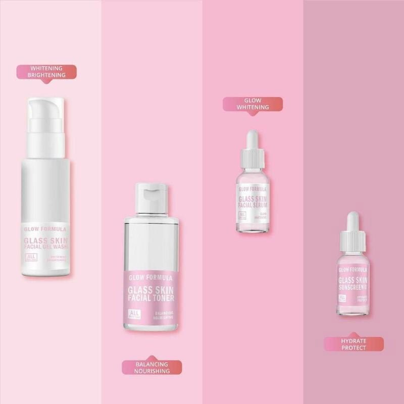Glow Formula Glass Skin Facial Set Cleanse Nourish Glow Protect