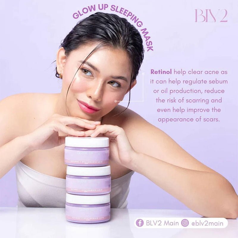 Glow-Up-Sleeping-Mask-1.jpg BLV2 Glow Up Sleeping Mask Japan & Korea Formulation (Retinol + Hyaluronic Acid) 300g