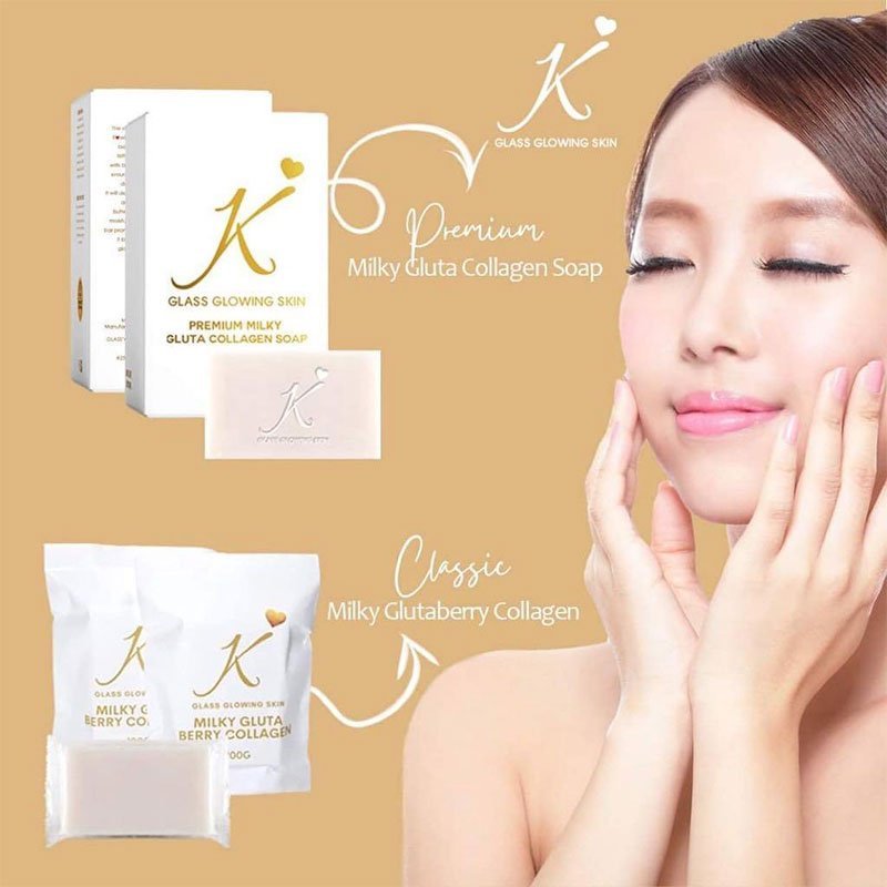 Gluta-Collagen-Soap-1.jpg K Glass Glowing Skin Premium Milky Gluta Collagen Soap 100g