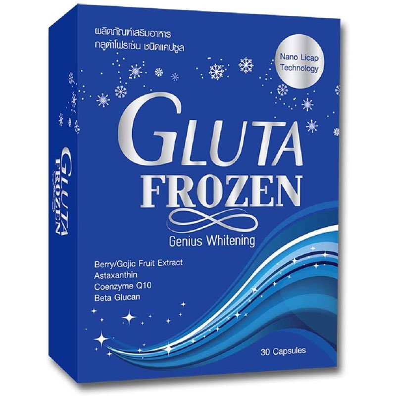 Gluta Frozen Genius Whitening Nano Licaptechnology 30 Capsules Product of Thailand