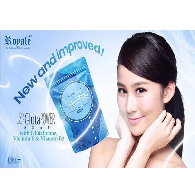 ROYALE BEAUTY L-Gluta Power Soap with Glutathione & Vitamin E 130g