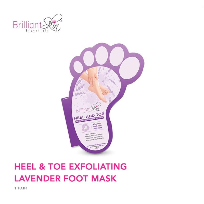 Brilliant Skin Essentials Heel & Toe Exfoliating Lavender Foot Mask (Per Sachet)