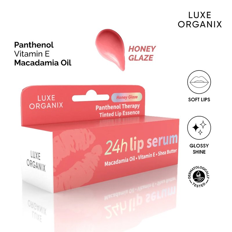 Honey-Glaze.jpg Luxe Organix Panthenol Therapy 24H Lip Serum Tinted Lip Essence Honey Glaze
