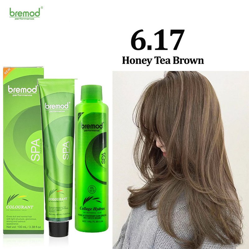 Honey-Tea-Brown.jpg Bremod Performance 6.17 Honey Tea Brown Hair Color with Oxidizer