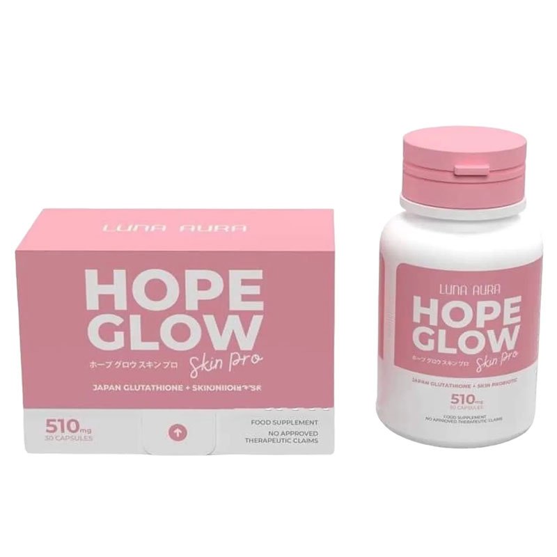 Hope Glow Skin Pro Japan Glutathione + Skin Probiotic 510mg (30 Capsules)